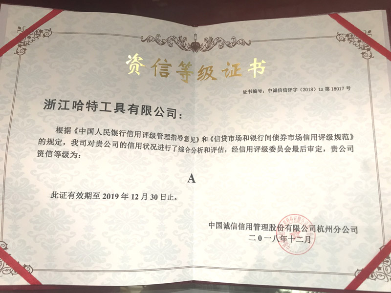 資信等級(jí)證書